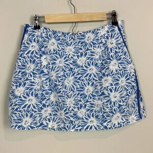 Golftini Blue White Floral Golf Skort 6